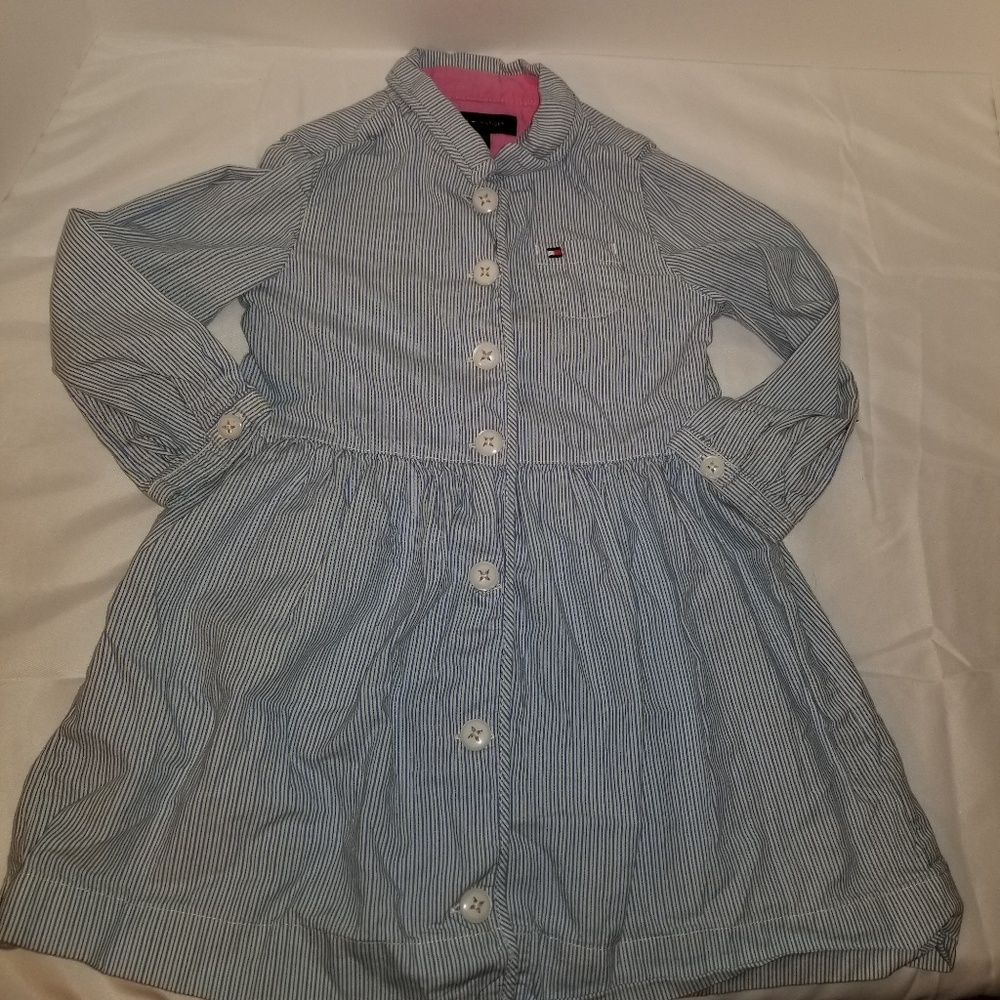 Girls Dress by Tommy Hilfiger size 3T Pinstripe